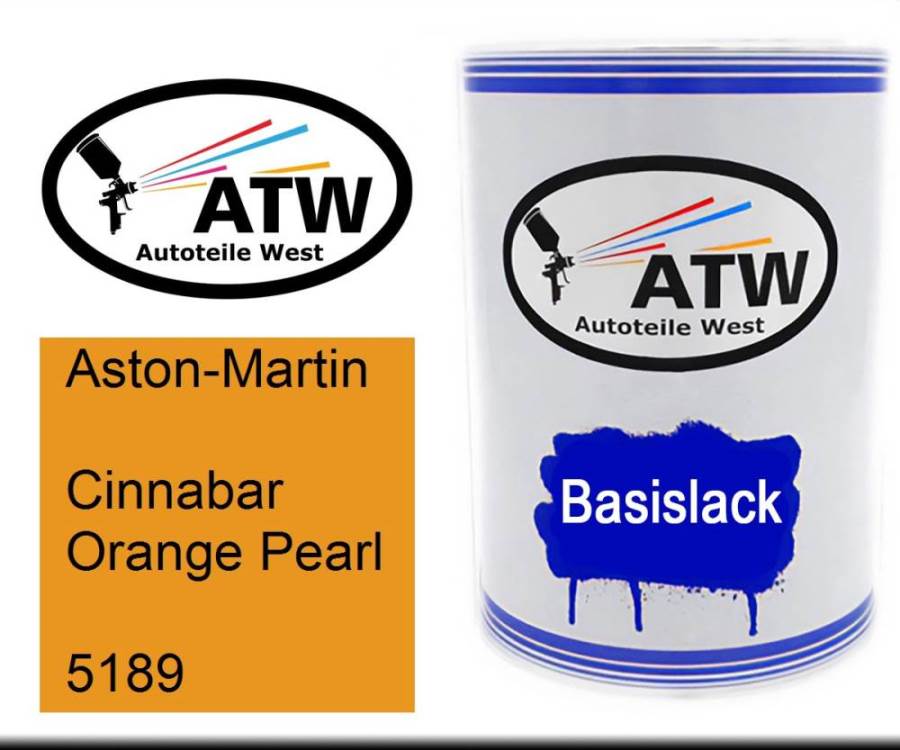 Aston-Martin, Cinnabar Orange Pearl, 5189: 500ml Lackdose, von ATW Autoteile West.